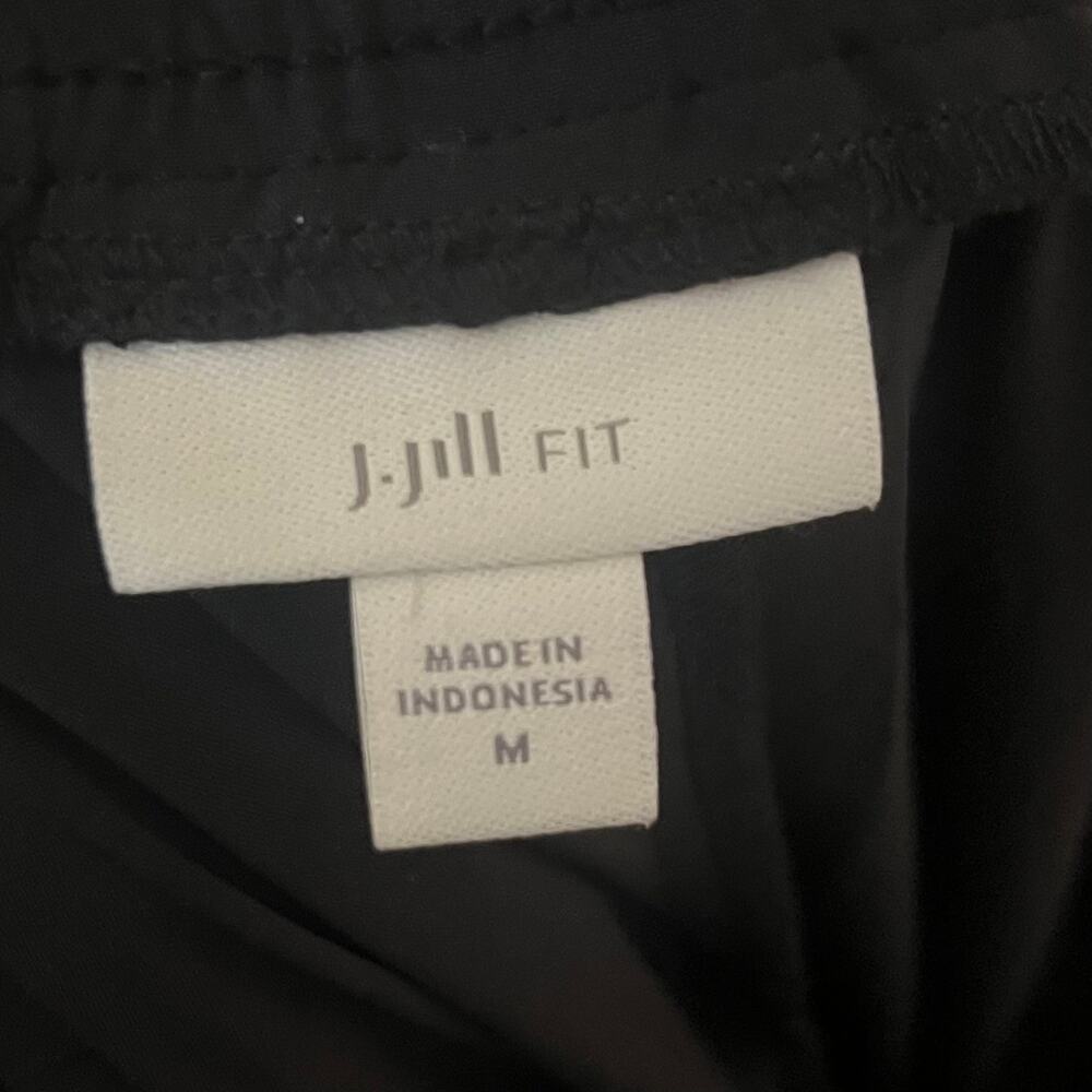 J.Jill Fit Collection Women's Black Wide Leg Cropped Pants M Stretch Yoga Gym - Picture 4 of 5